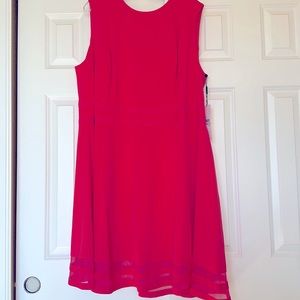 Coral Calvin Klein Fit and Flare Dress - NWT